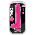 Neo Elite Silicone Dual Density Cock with Balls-Neon Pink 11