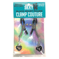 Sexy AF Nipple Clamps Hearts-Black