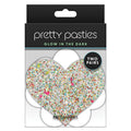 Pretty Pasties Heart & Flower-Glow 2pk