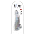 King Cock Clear with Balls-Clear 7.5